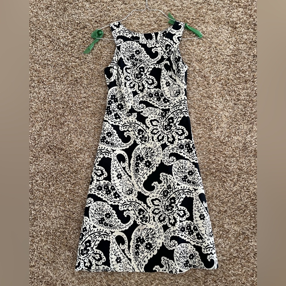 Meroma paisley black and white dress